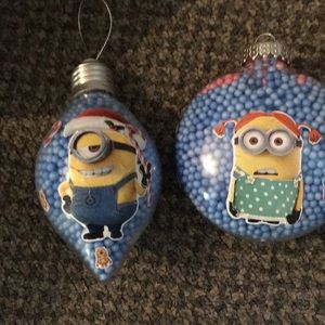 Handcrafted Christmas ornaments.